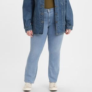 Levi's Classic Light Wash Denim Womens Boot Cut Jeans Plus Size 33